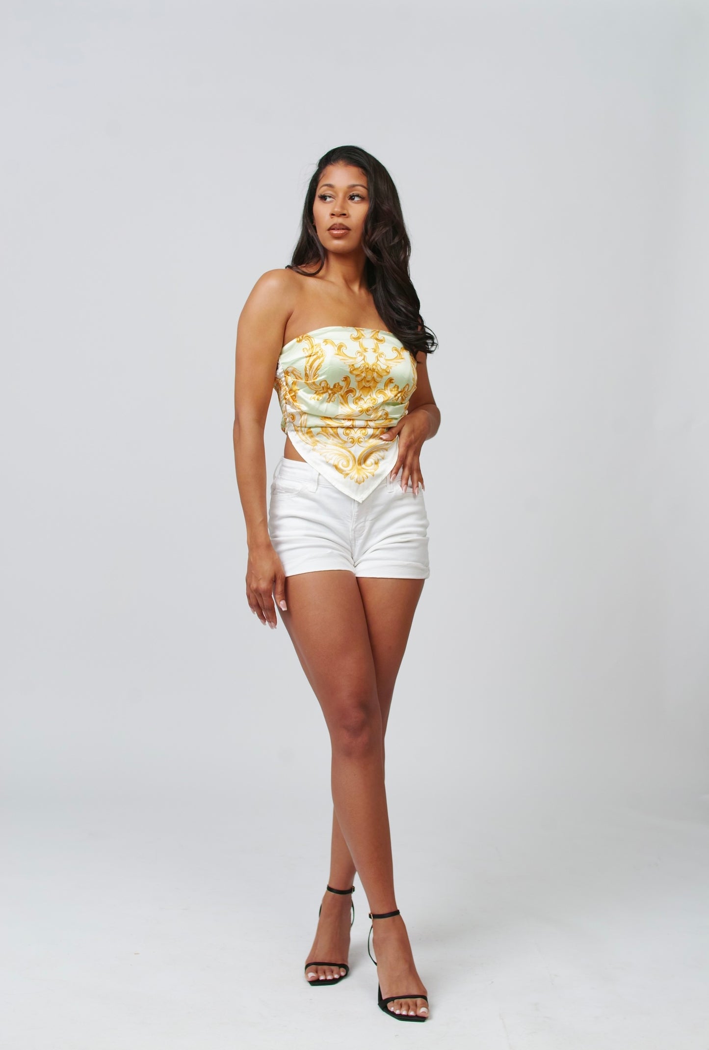 The Nina Satin Scarf Top